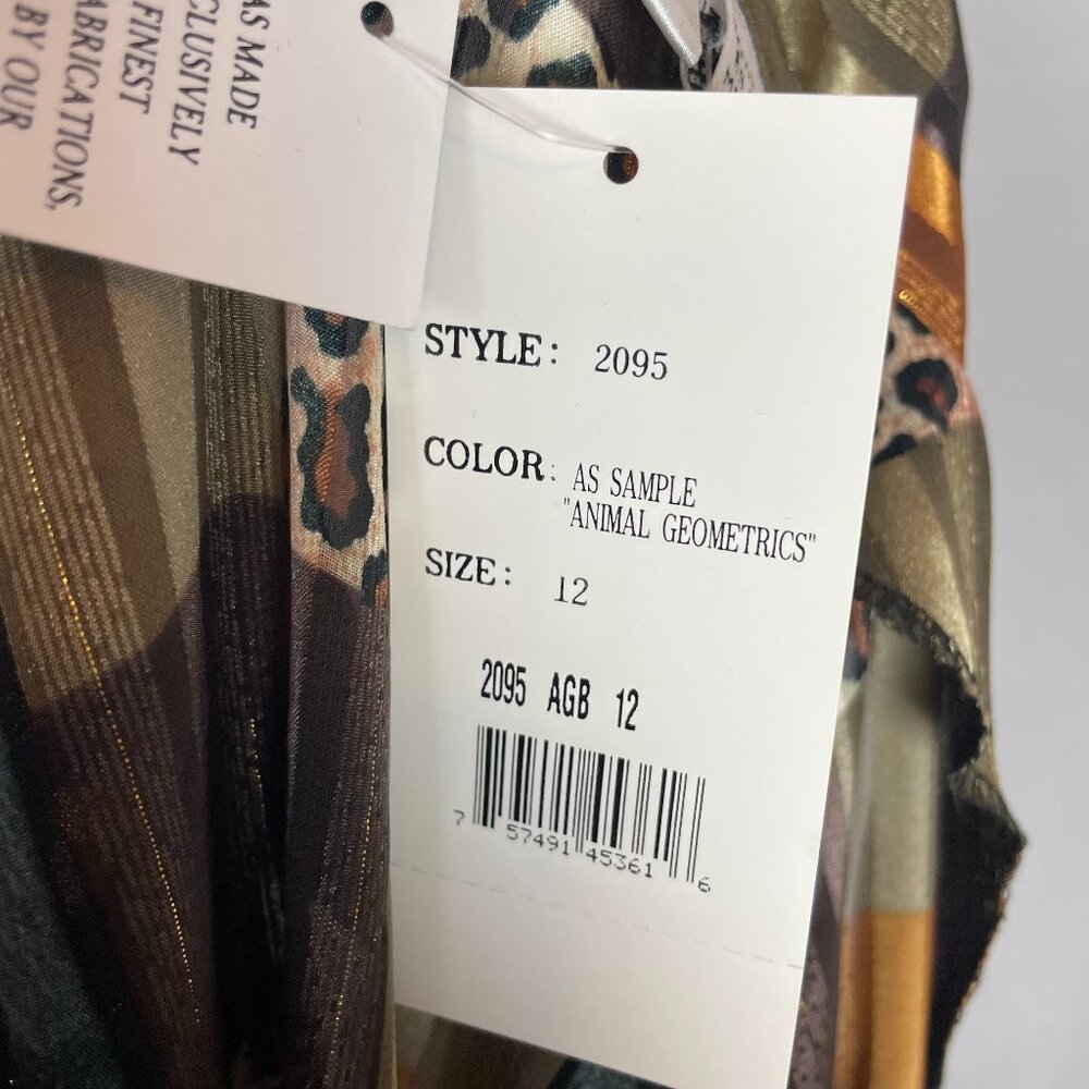 Vintage NWT Nordstrom Deadstock Top Animal Print Women Semi-Sheer Leopard Blouse - Picture 7 of 12